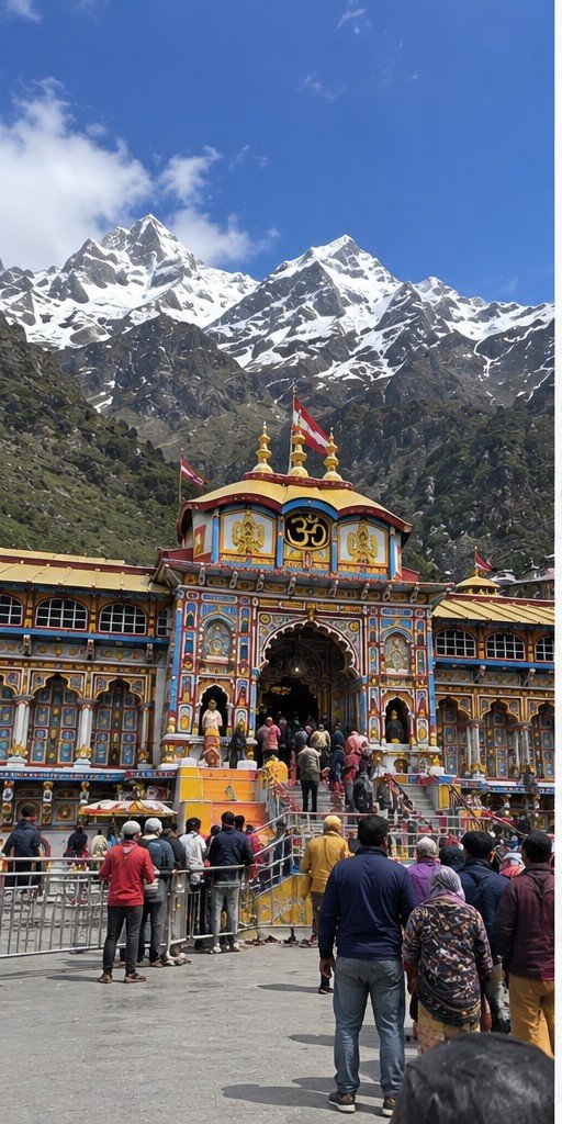 Summer crowds at temple